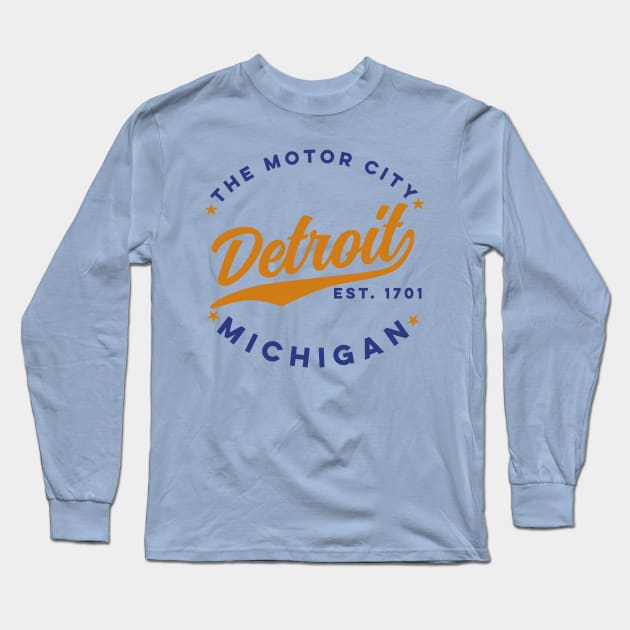 The Motor City Detroit Long Sleeve T-Shirt by DetourShirts